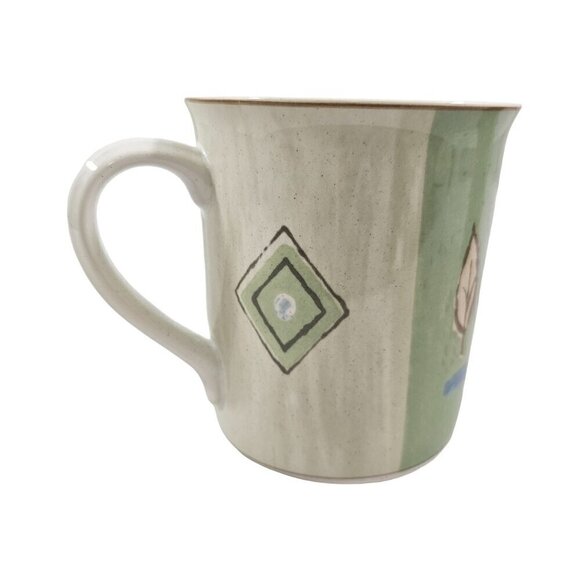 Mikasa Casual Classics Country Quilt HG284 14 Oz Porcelain Mug Cup – Set of 2 - Picture 9 of 16